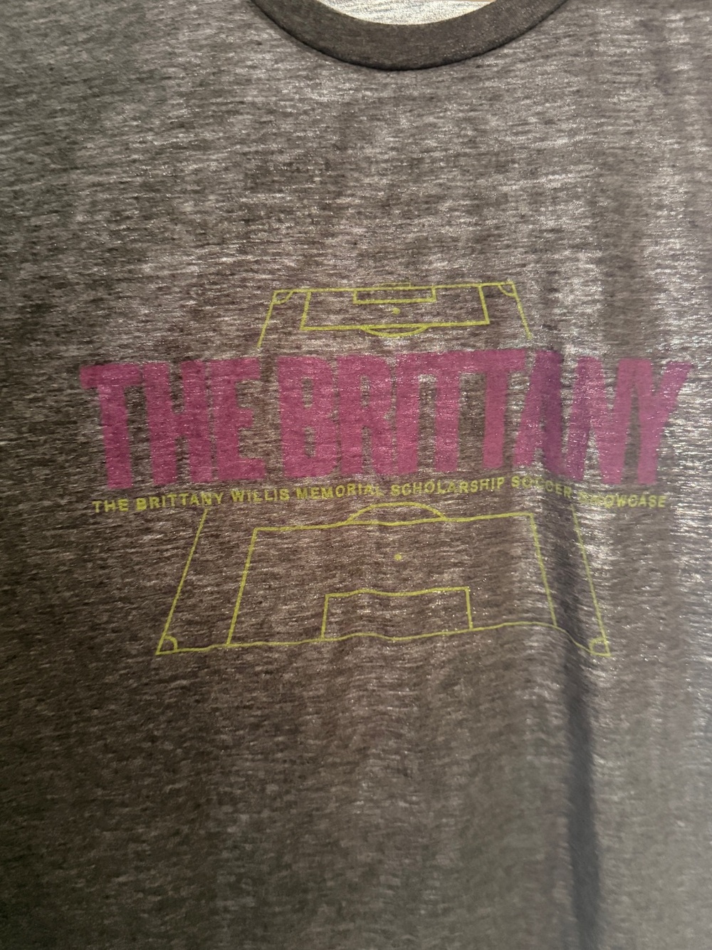 Gildan Gray Heather Kids Tee with Pink & Lime Graphic 'THE BRITTANY'